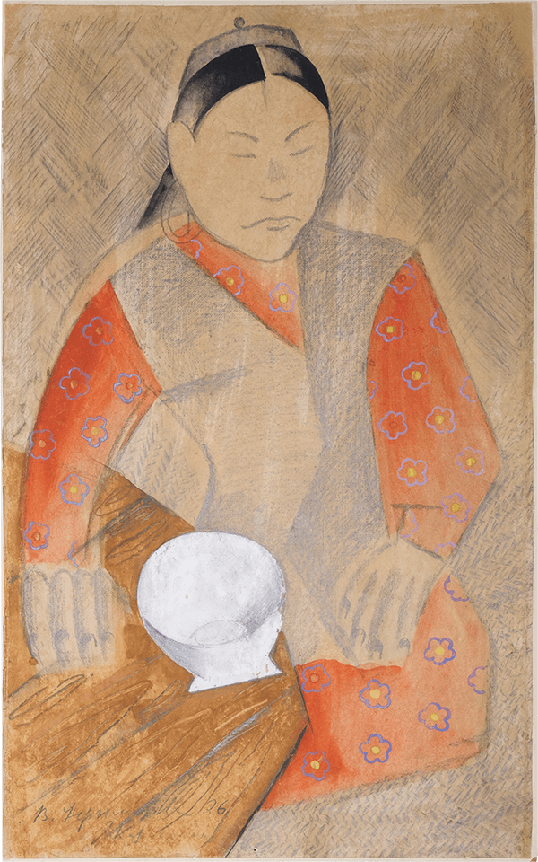 Уфимцев Виктор. “Казашка с пиалкой”. 1926