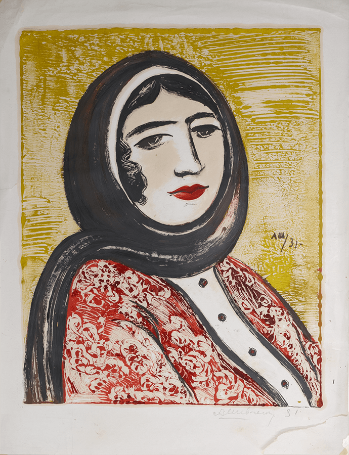 Шевченко Александр. “Дагестанка в черном платке”. 1931